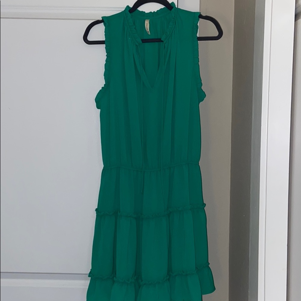 Emerald green dress